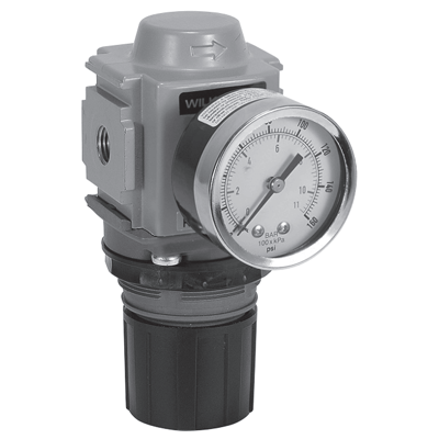Wilkerson R19 Series Modular Common-P1 Regulator, Port Size 1/4, 3/8, 1/2; Flows to 64 SCFM